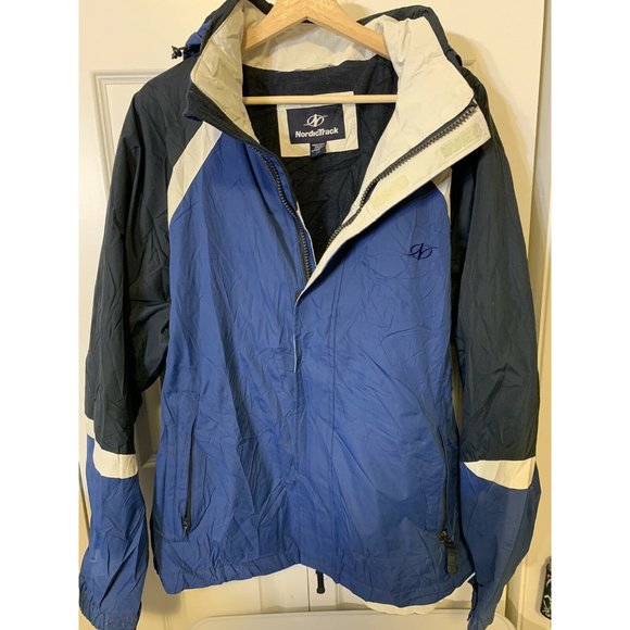Nordictrack Blue White Men’s Sz‎ L snowboarding jacket coat Nordic track - Picture 3 of 9